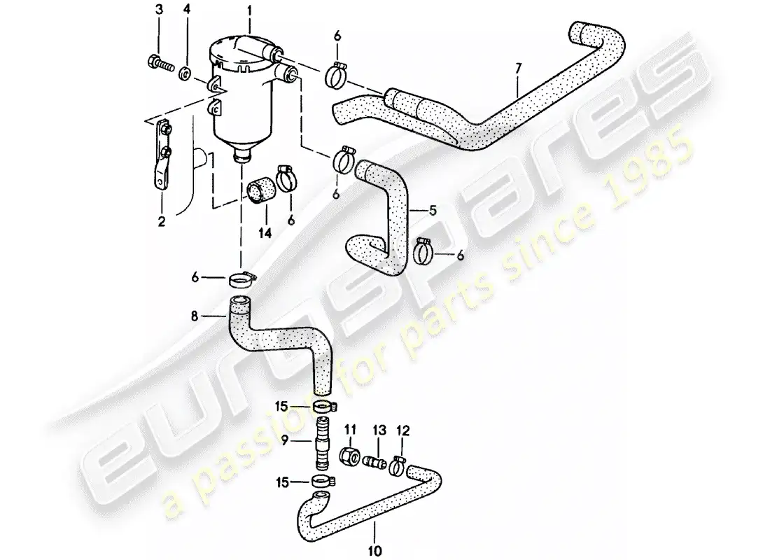 porsche 1980 (911) separador de aceite - - d - mj 1981>> diagrama de piezas