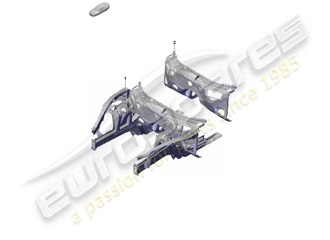 porsche 2024 (panamera 976) diagrama de piezas del extremo delantero