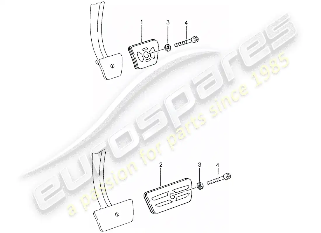 porsche 2008 (tequipment) ajuste del pedal vertical diagrama de piezas