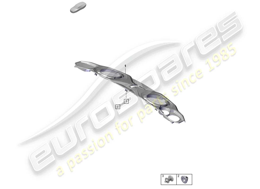 porsche 2021 (992-1 gt3/rs/st) cubierta del motor diagrama de piezas