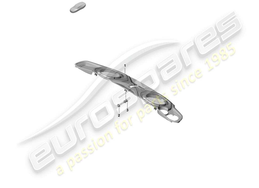 porsche 2022 (992-1 turbo / s) diagrama de piezas de la cubierta del motor