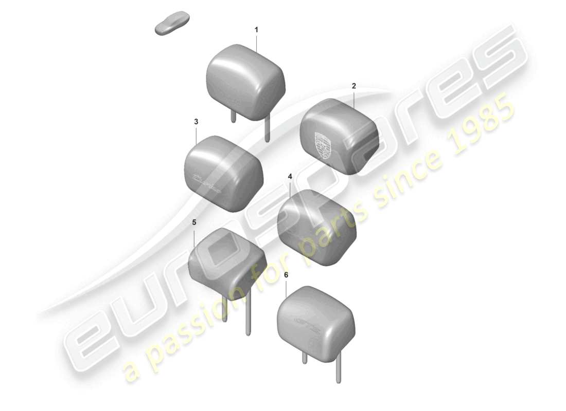 porsche 2022 (taycan 9j1-1) reposacabezas diagrama de piezas