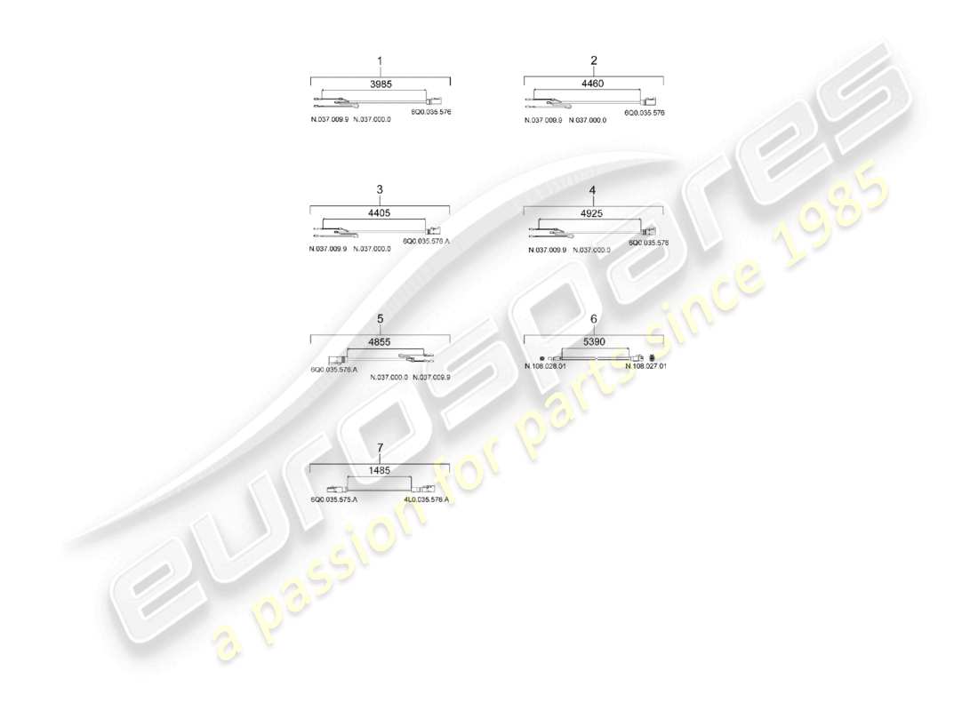porsche 2021 (macan) línea de conexión para vehículos con cámara de marcha atrás y park assist diagrama de piezas de vista superior real