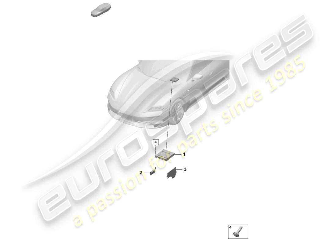 porsche 2026 (taycan 9j1-2) unidad de control para módulo de llamada de emergencia y unidad de comunicaciones d - 17.06.2024>> diagrama de piezas