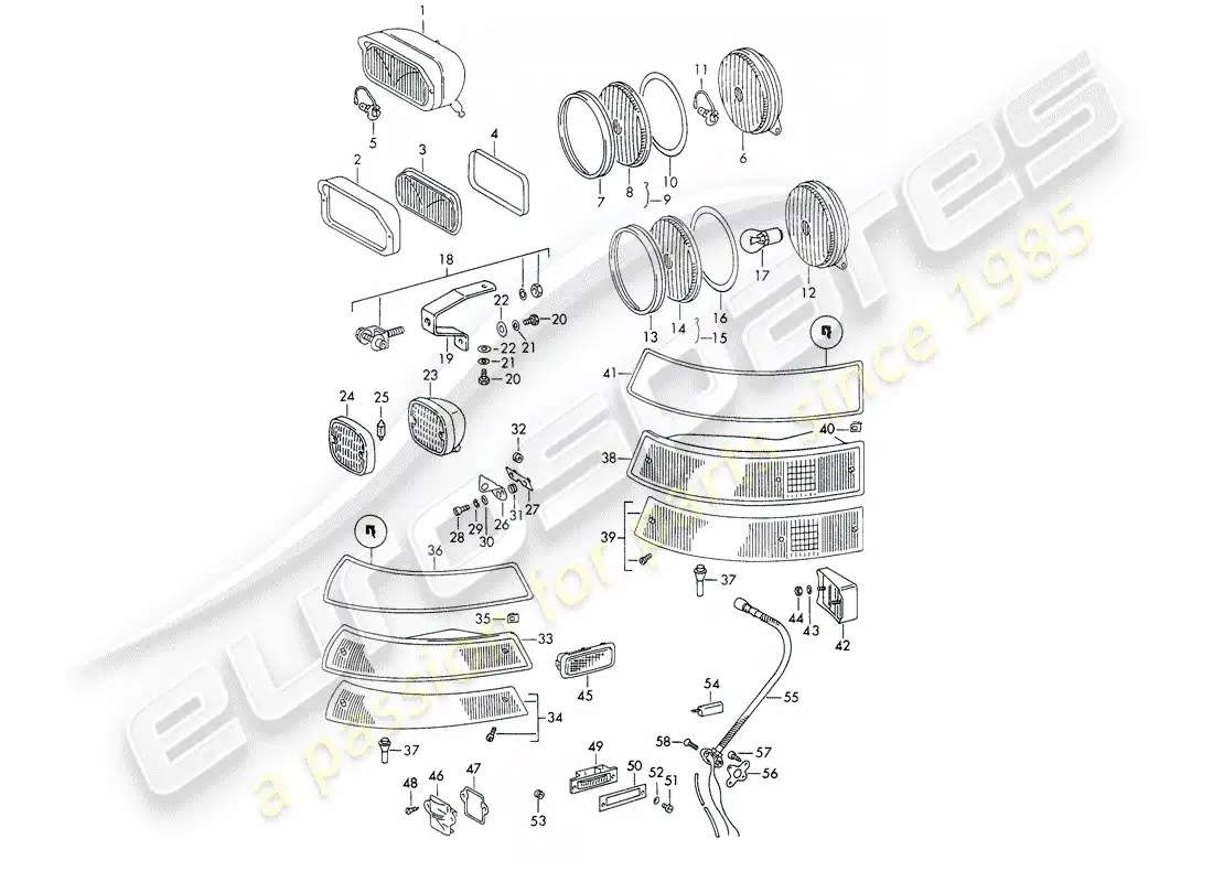 porsche 1969 (911/912) encendiendo diagrama de piezas
