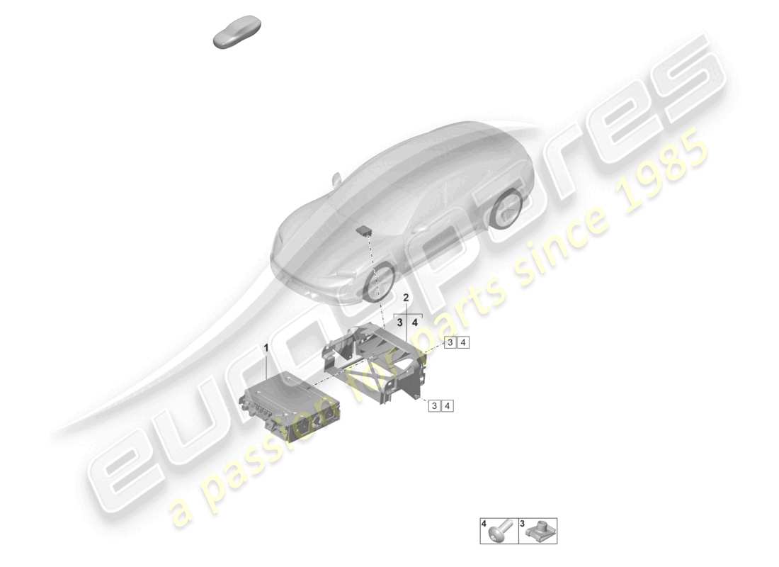 porsche 2023 (taycan 9j1-1) computadora central d >>- mj 2021 diagrama de piezas