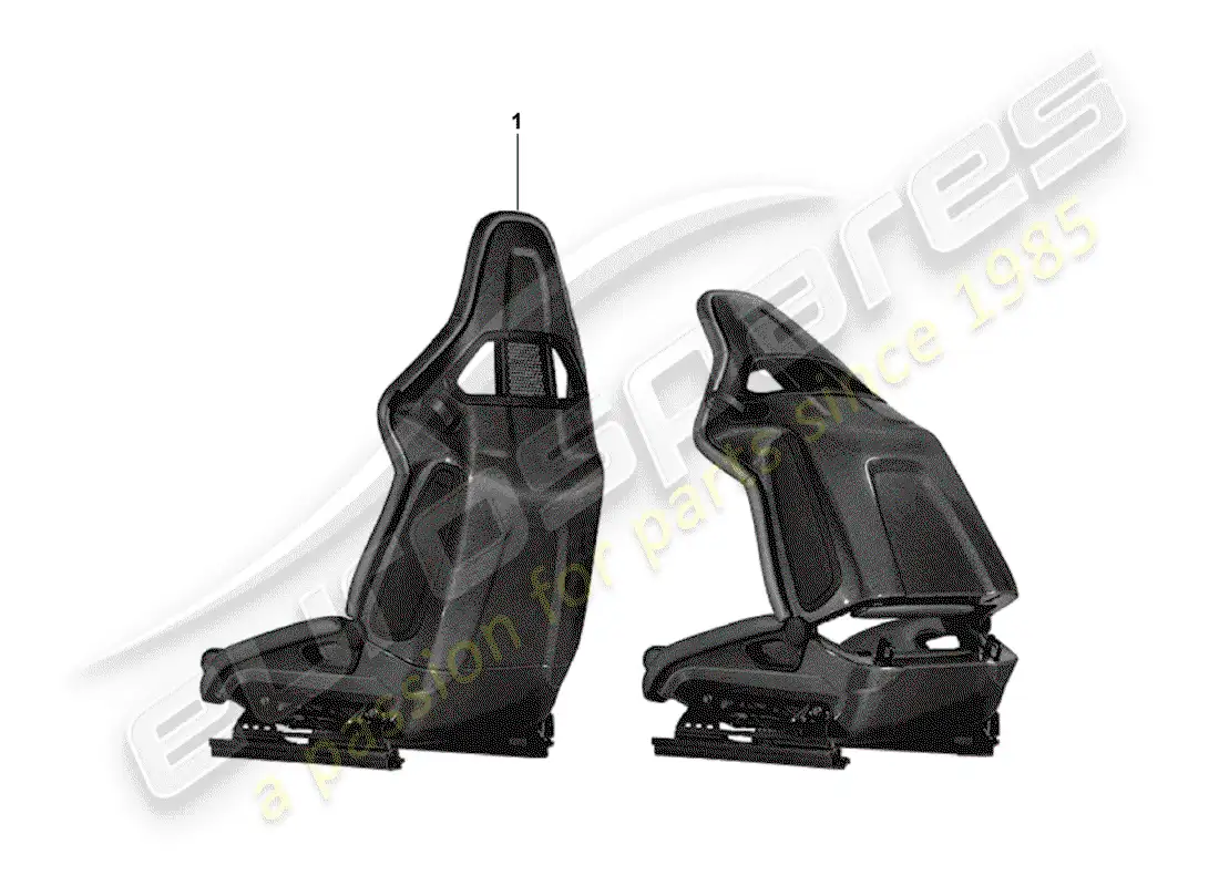 porsche 1992 (tequipment) asiento diagrama de piezas