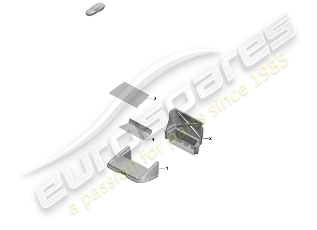 porsche 2025 (taycan 9j1-2) revestimiento del asiento trasero - diagrama de piezas del asiento trasero