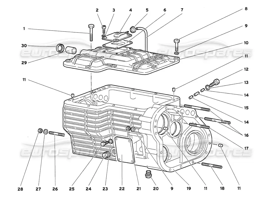 lamborghini diablo 6.0 (2001) caja de cambios diagrama de piezas