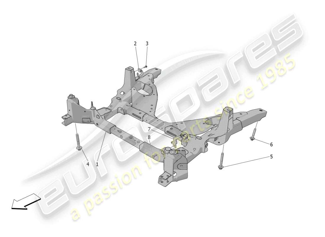maserati grecale trofeo (2023) front underchassis diagrama de piezas