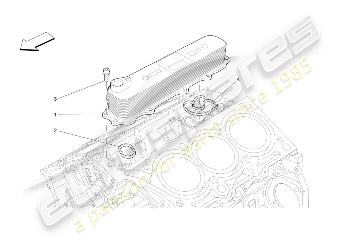 maserati ghibli fragment (2022) intercambiador de calor diagrama de piezas
