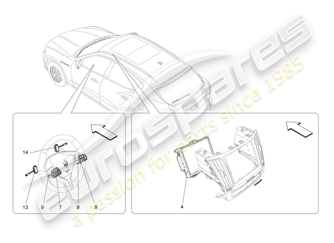 maserati levante (2018) diagrama de partes del sistema it