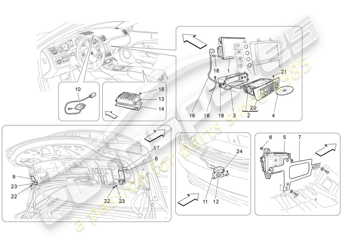 maserati grancabrio mc (2013) diagrama de partes del sistema it