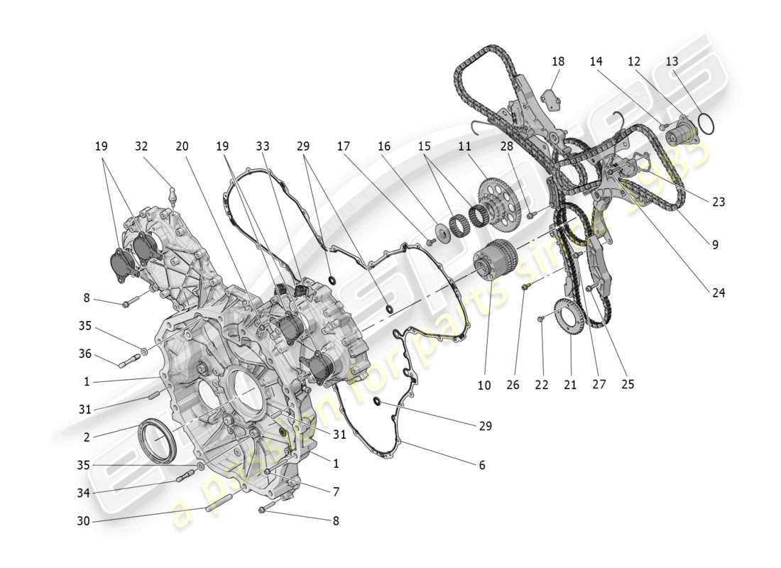 maserati grecale trofeo (2023) diagrama de piezas de sincronización