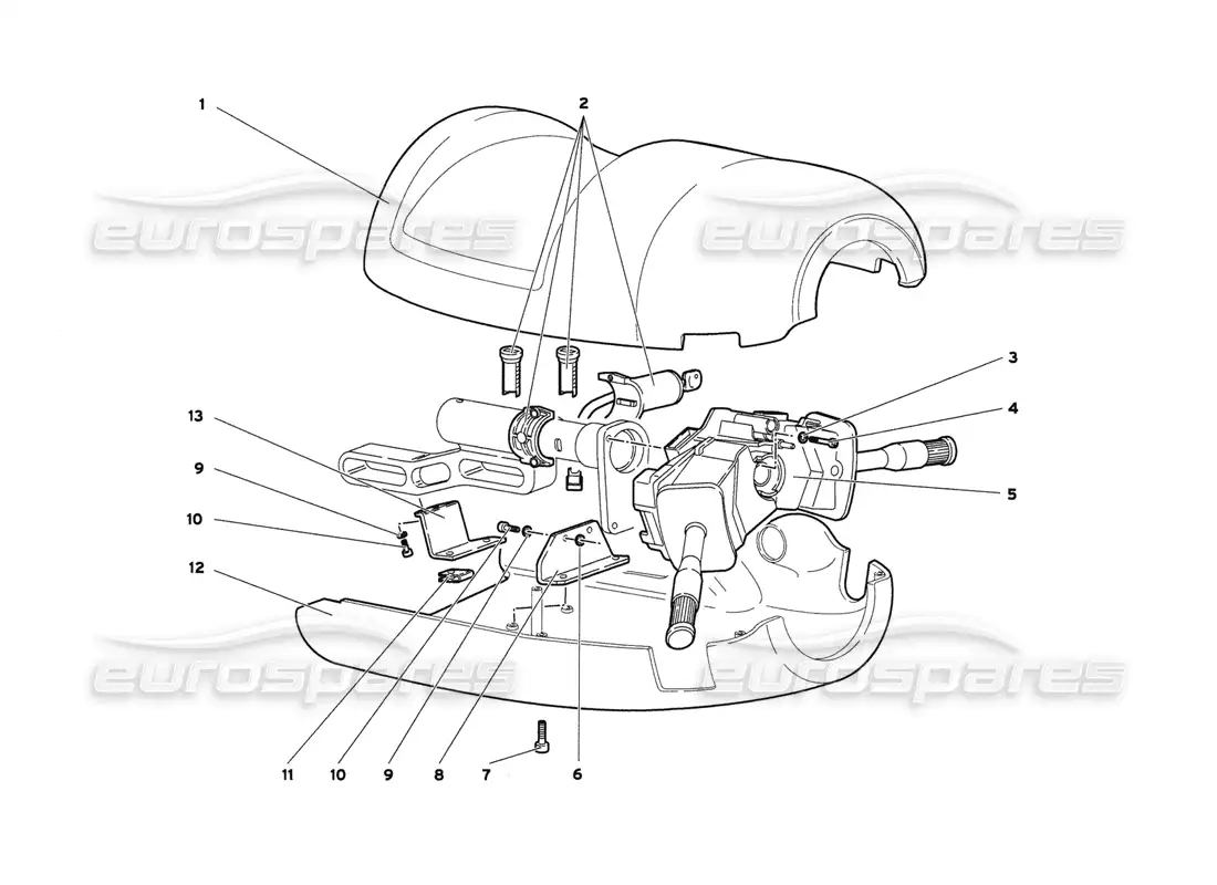 lamborghini diablo 6.0 (2001) direccion diagrama de piezas