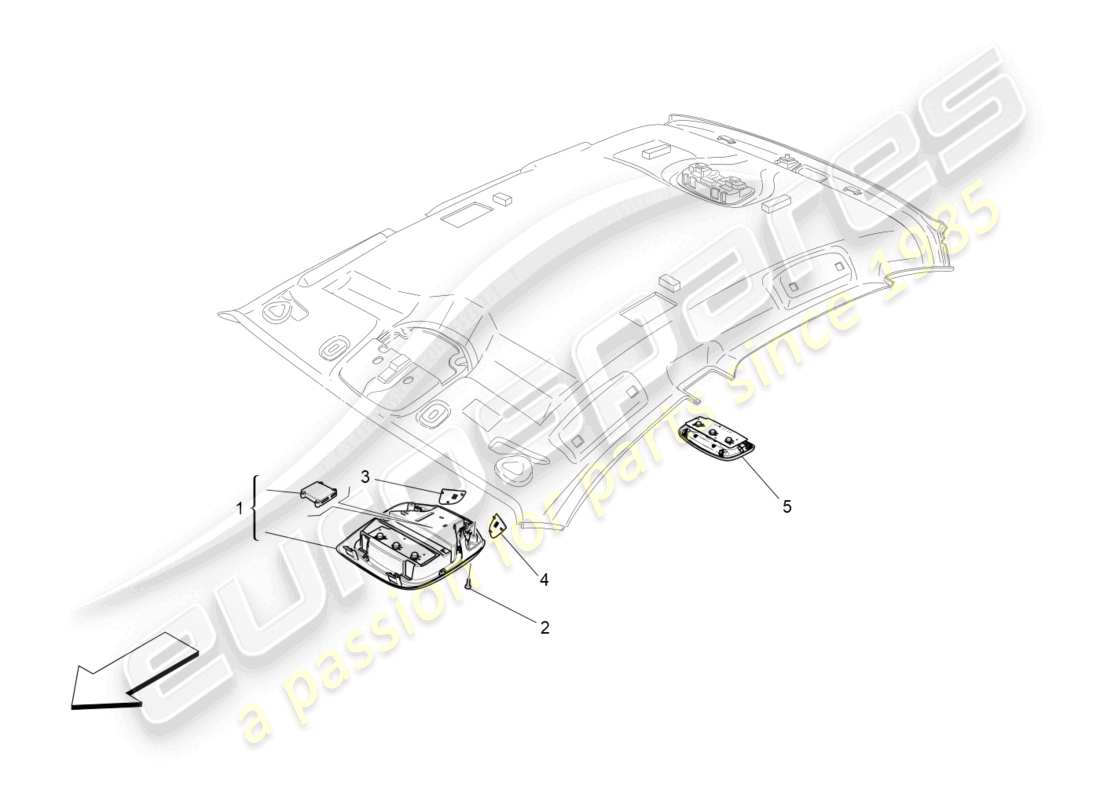 maserati ghibli fragment (2022) diagrama de piezas de dispositivos internos del vehículo