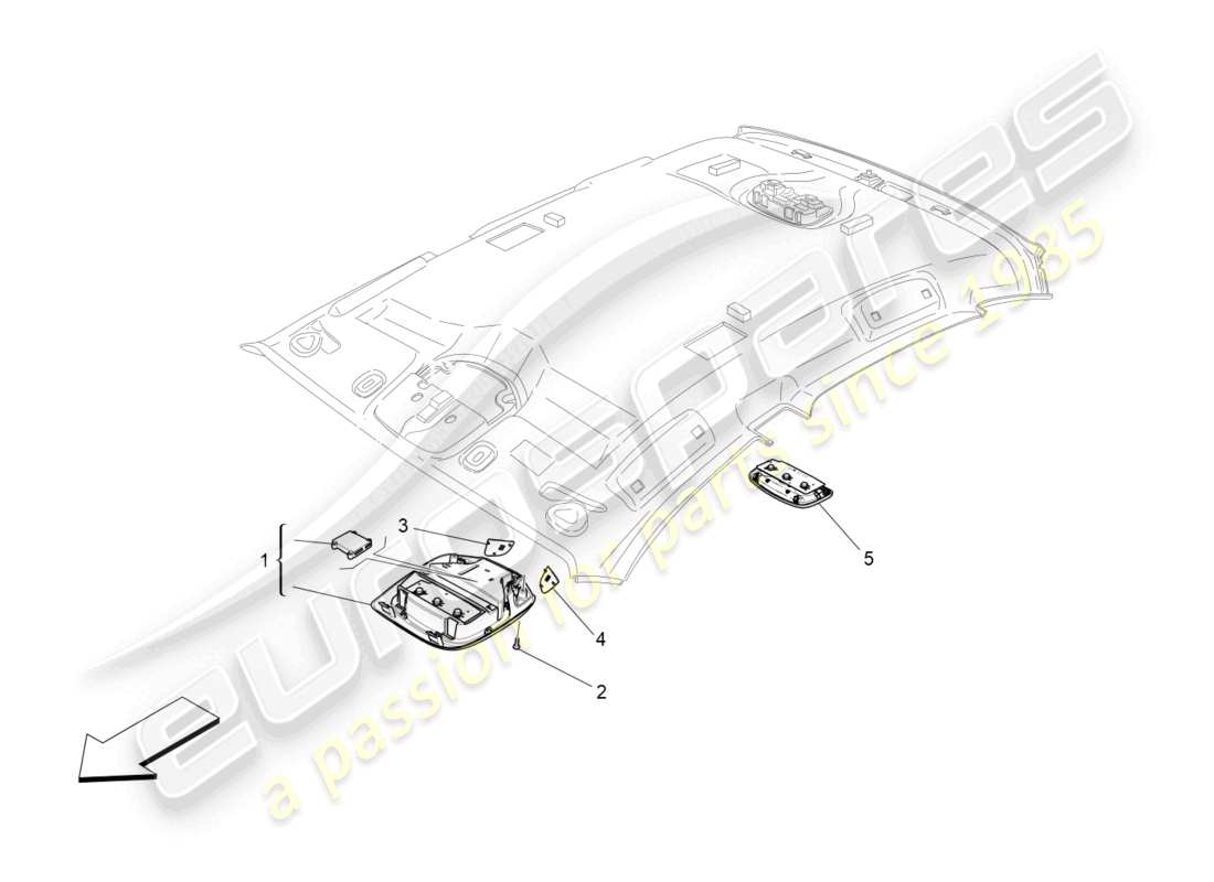 maserati ghibli fragment (2022) dispositivos internos del vehículo diagrama de piezas
