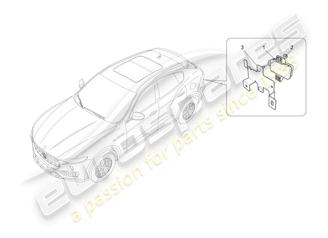 maserati levante (2018) diagrama de piezas del sistema de control de presión de neumáticos