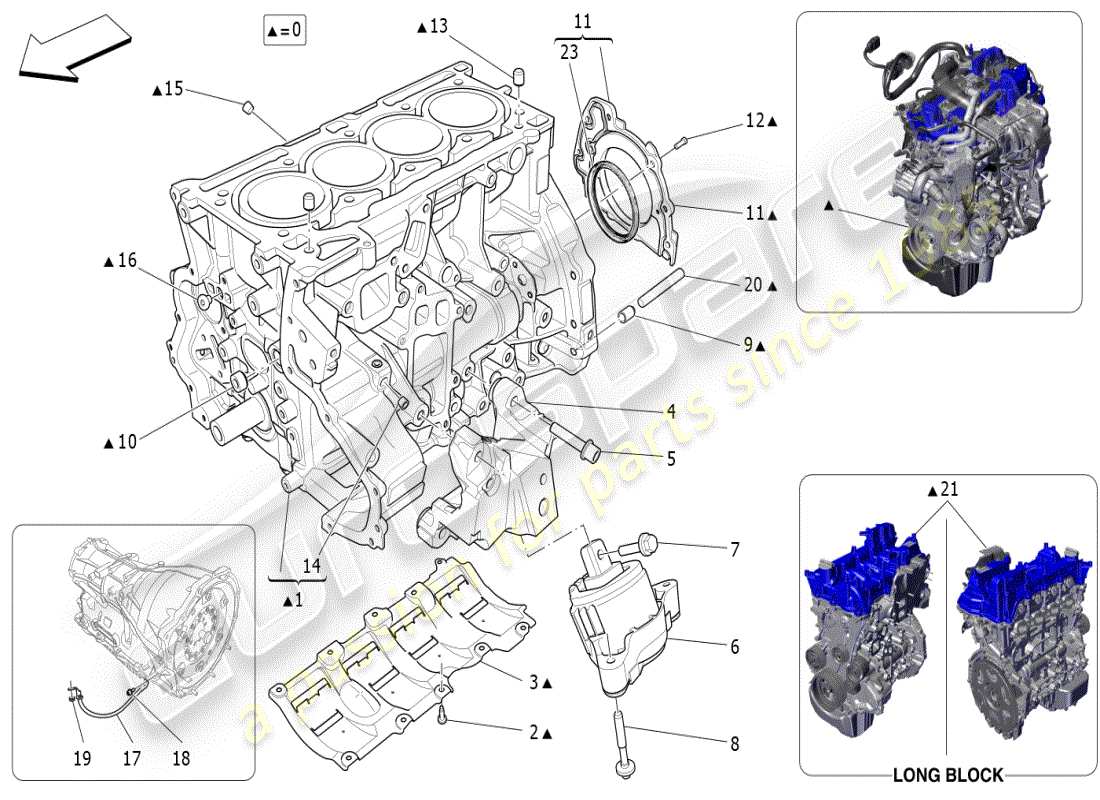 maserati ghibli (2021) diagrama de piezas del carter
