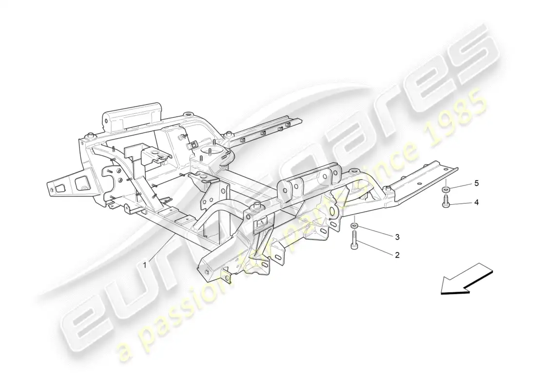 maserati granturismo (2011) front underchassis diagrama de piezas