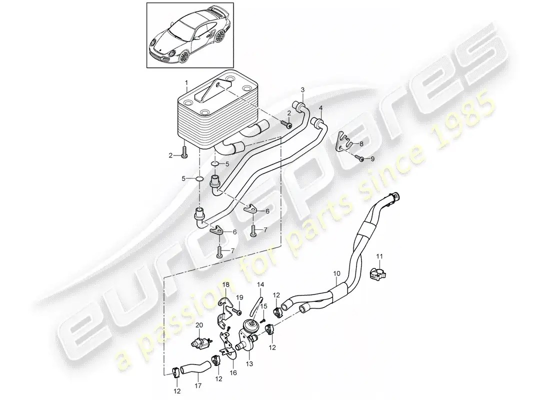 porsche 2013 (997-2 turbo / gt2 rs) - pdk - diagrama de piezas