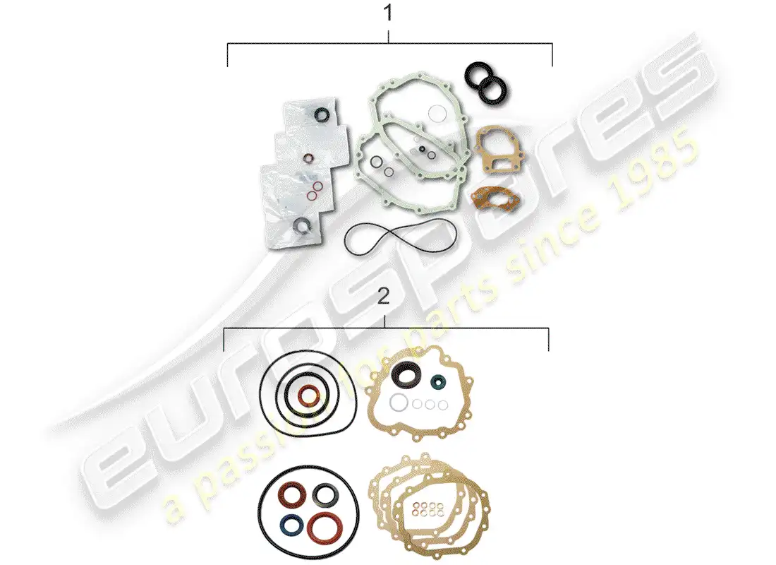 porsche 1975 (911) kits de reparación diagrama de piezas