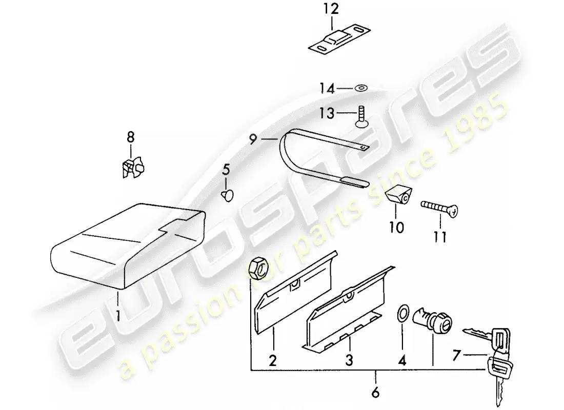 porsche 1971 (911) guantera - d - mj 1971>> diagrama de piezas