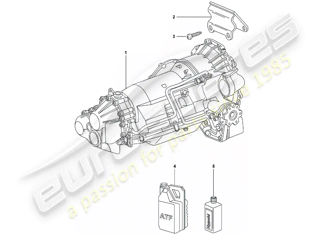 porsche 2005 (997-1) tiptronic diagrama de piezas