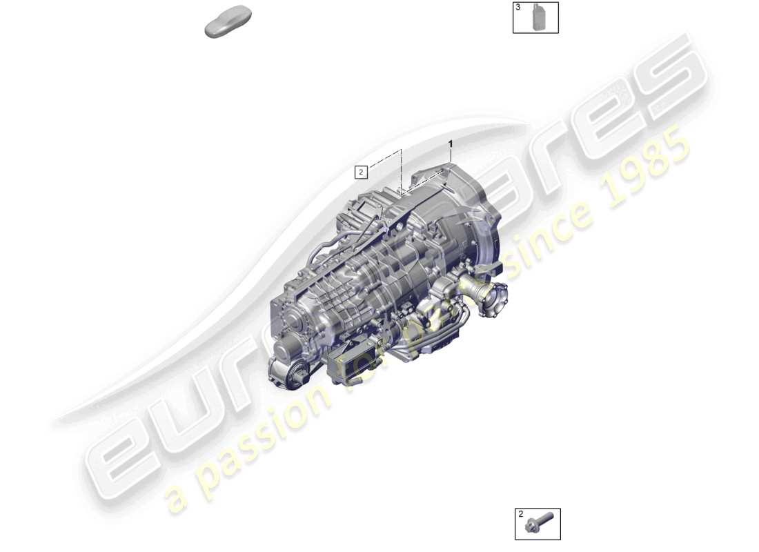 porsche 2021 (992-1 gt3/rs/st) 7-speed caja de cambios de doble embrague - pdk - diagrama de piezas del fluido de transmisión