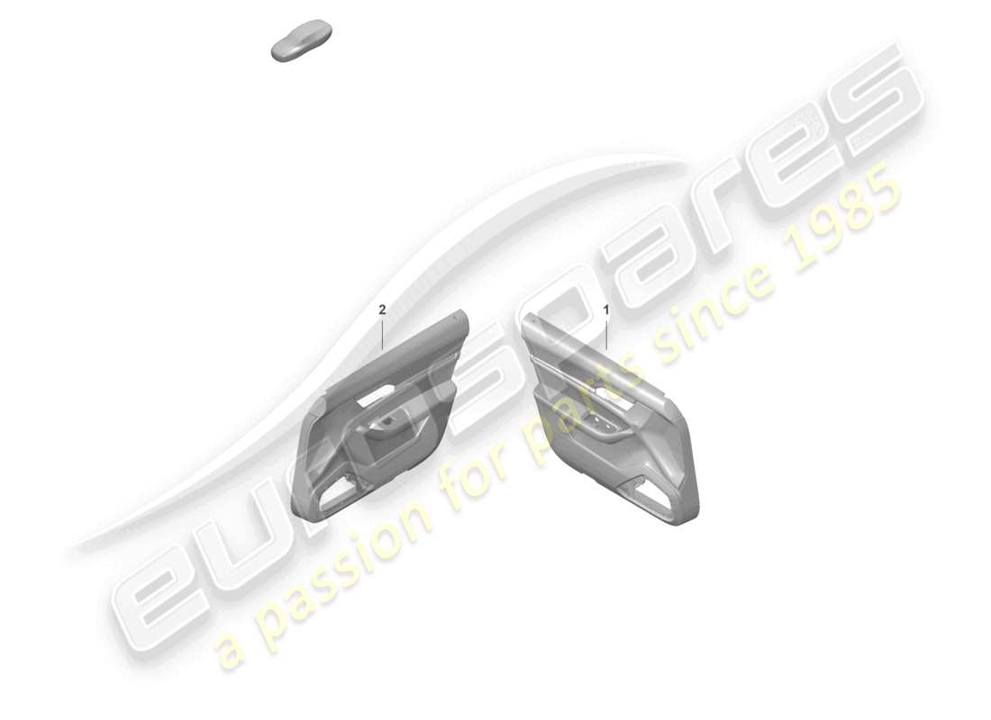 porsche 2020 (taycan 9j1-1) paneles de revestimiento de puertas delanteras de cuero sintético diagrama de piezas