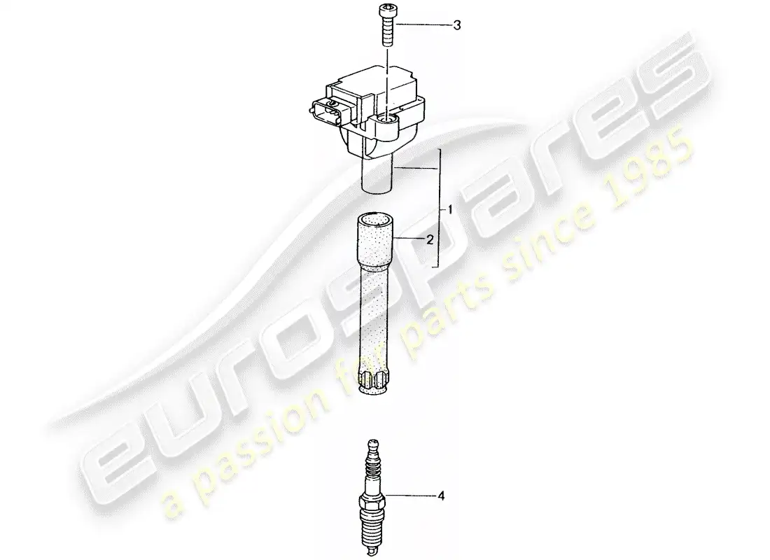 porsche 2003 (996) sistema de encendido diagrama de piezas
