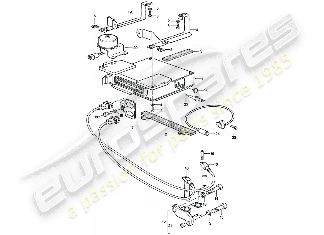 porsche 1983 (944) electricidad del motor 2 diagrama de piezas