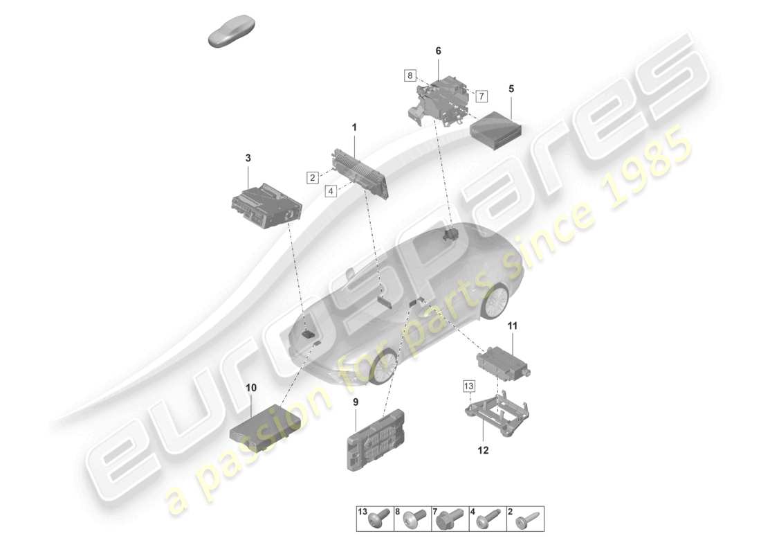 porsche 2022 (panamera 971-2) micrófono de pantalla central de computadora lector de tarjetas con chip de interfaz multimedia para sistema de peaje de carreteras amplificadores móvil d - mj 2022>> diagrama de piezas