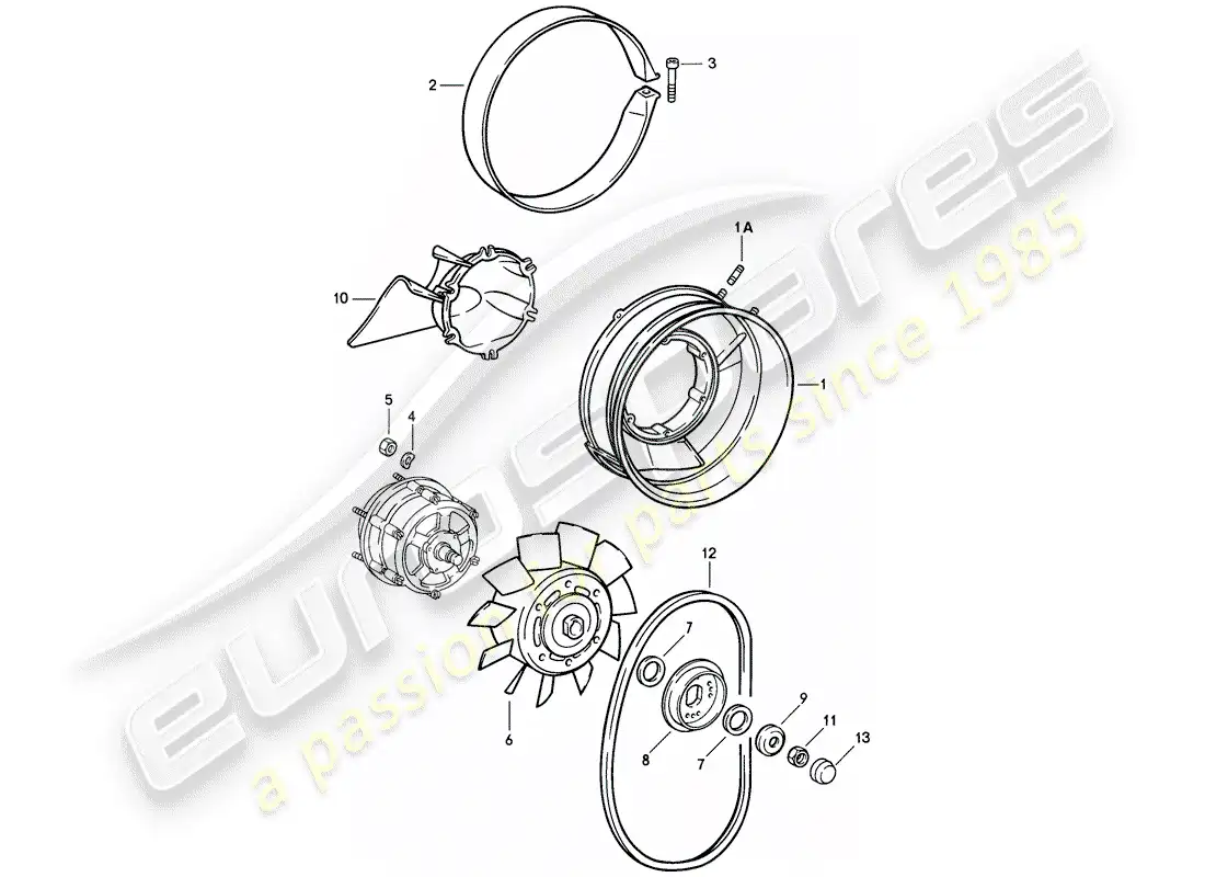 porsche 1989 (911) aire acondicionado diagrama de piezas