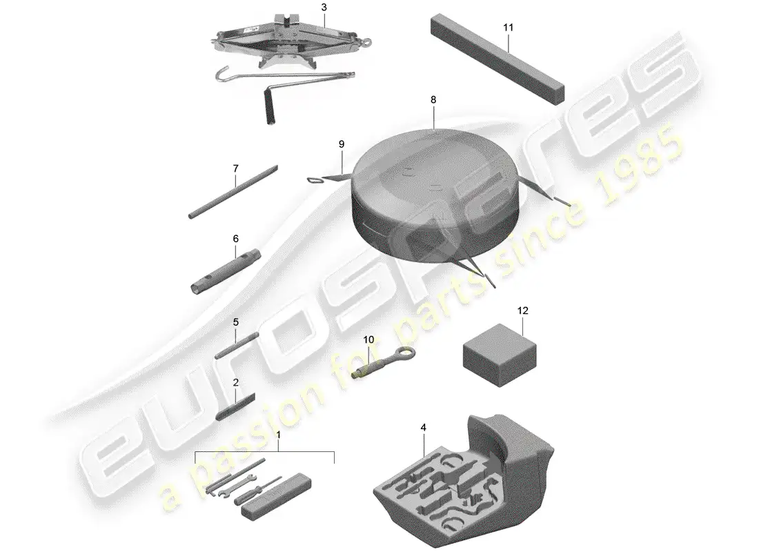 porsche 2014 (991-1 turbo) herramienta diagrama de piezas