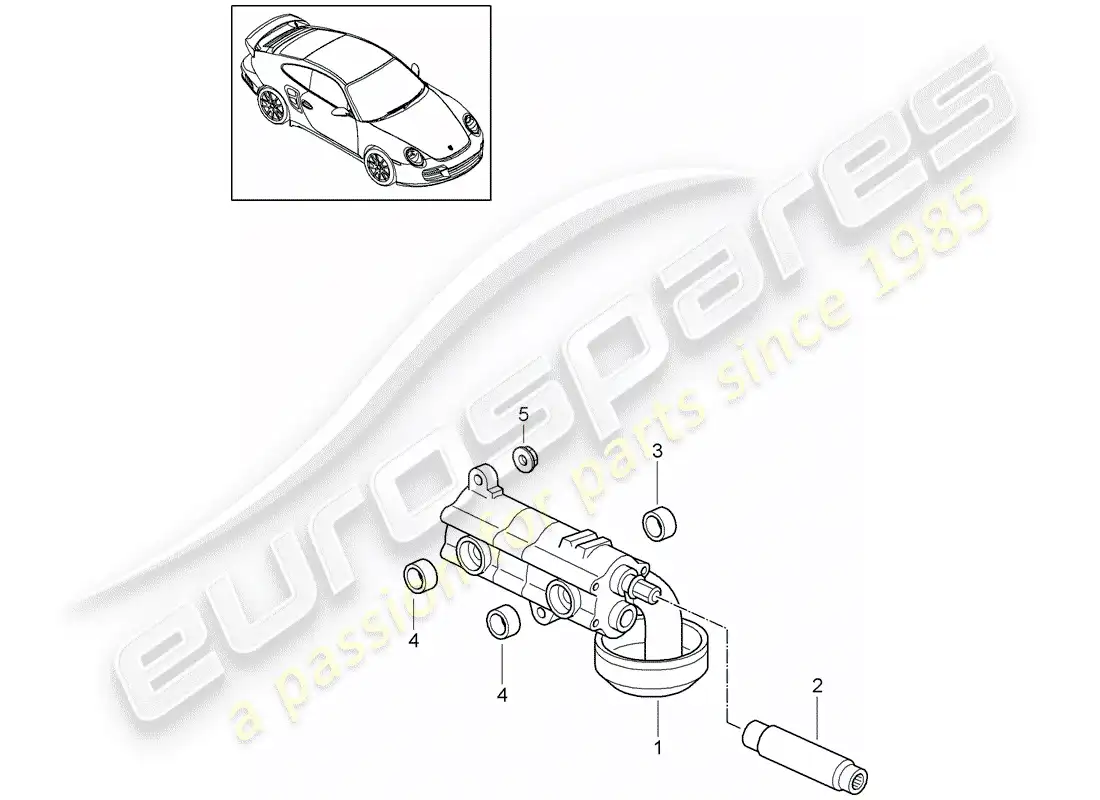 porsche 2011 (997-2 turbo / gt2 rs) diagrama de piezas de la bomba de aceite