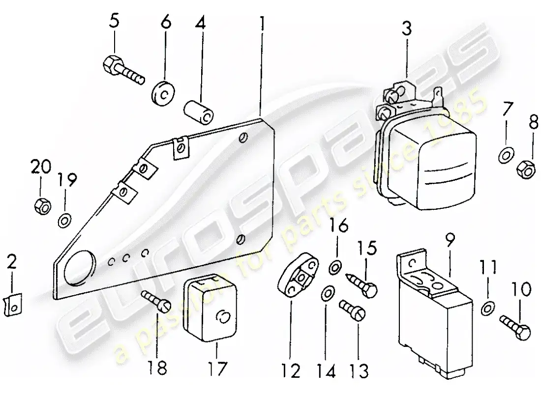 porsche 1965 (911/912) lámina diagrama de piezas