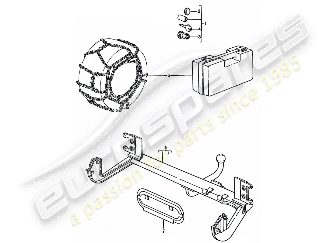 porsche 1993 (968) accesorios diagrama de piezas
