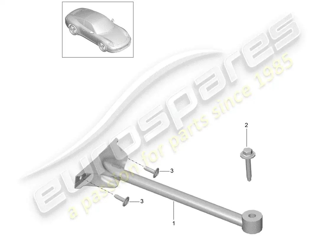 porsche 2015 (991-1) puntal de domo diagrama de piezas
