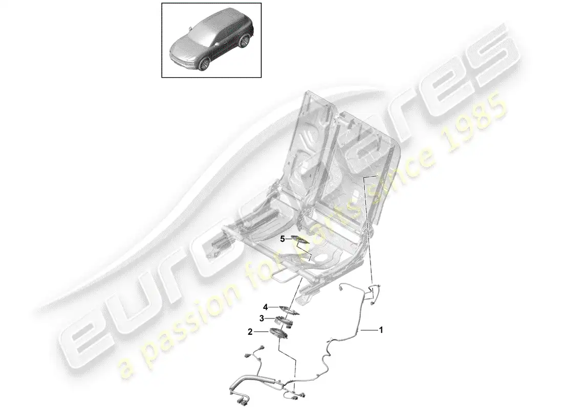 porsche 2020 (cayenne e3 9ya/9yb) aprovechar diagrama de piezas