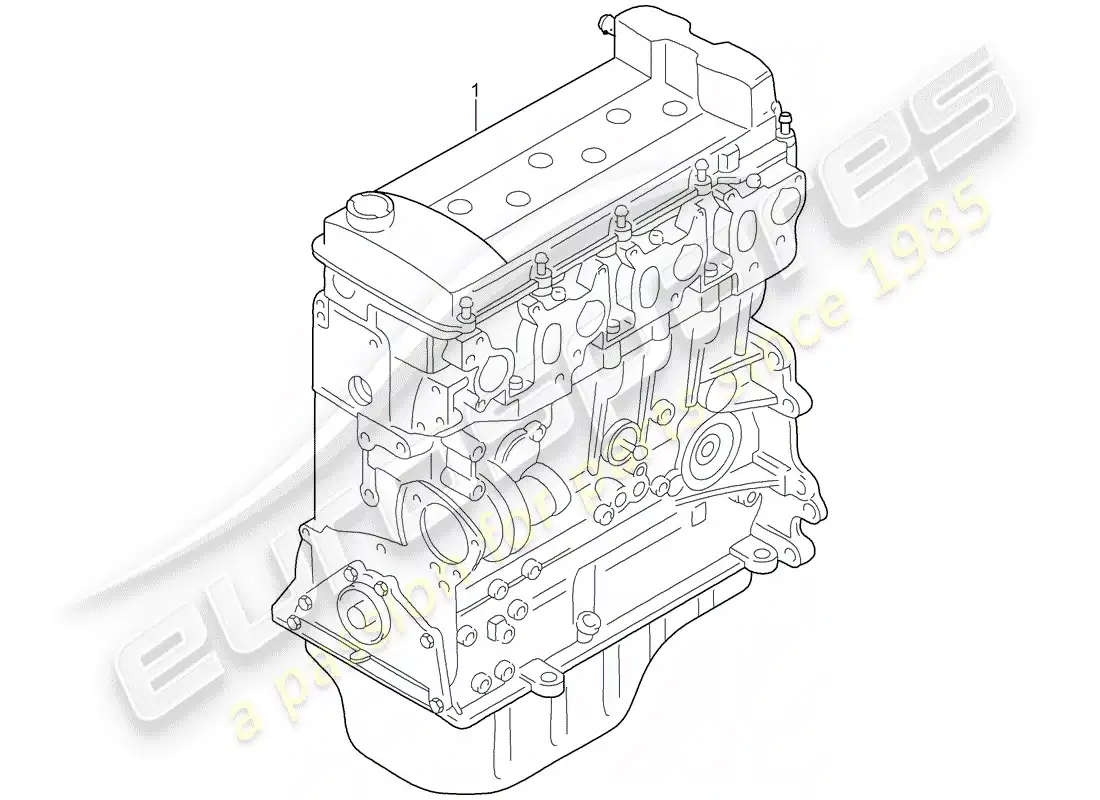 porsche 2009 (cayenne e1 9pa) bloque largo diagrama de piezas