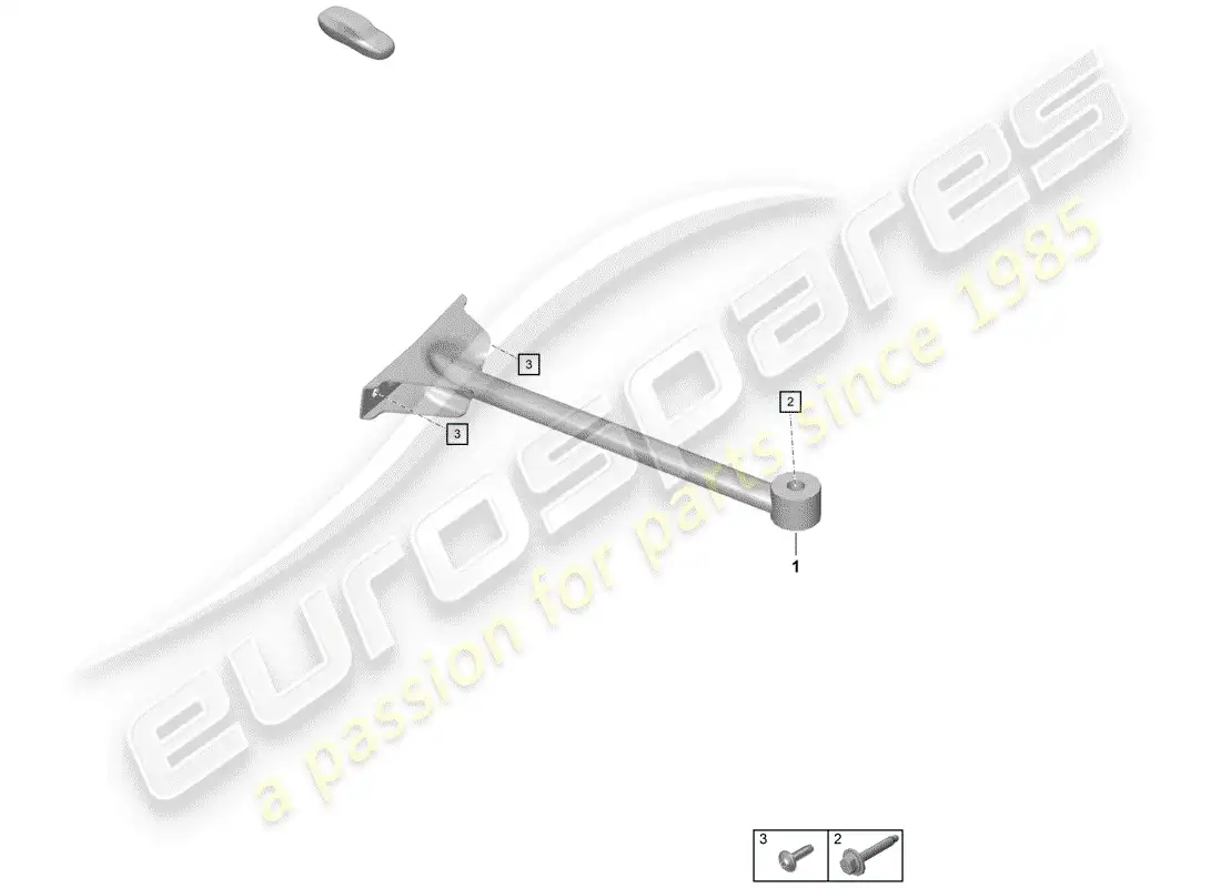 porsche 2019 (718 boxster spyder) puntal de domo diagrama de piezas