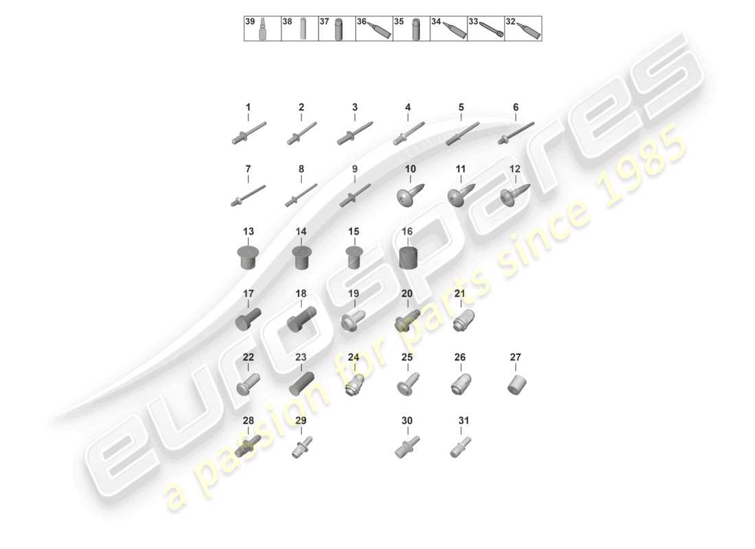 porsche 2022 (taycan 9j1-1) elementos de fijación para carrocería de coche diagrama de piezas