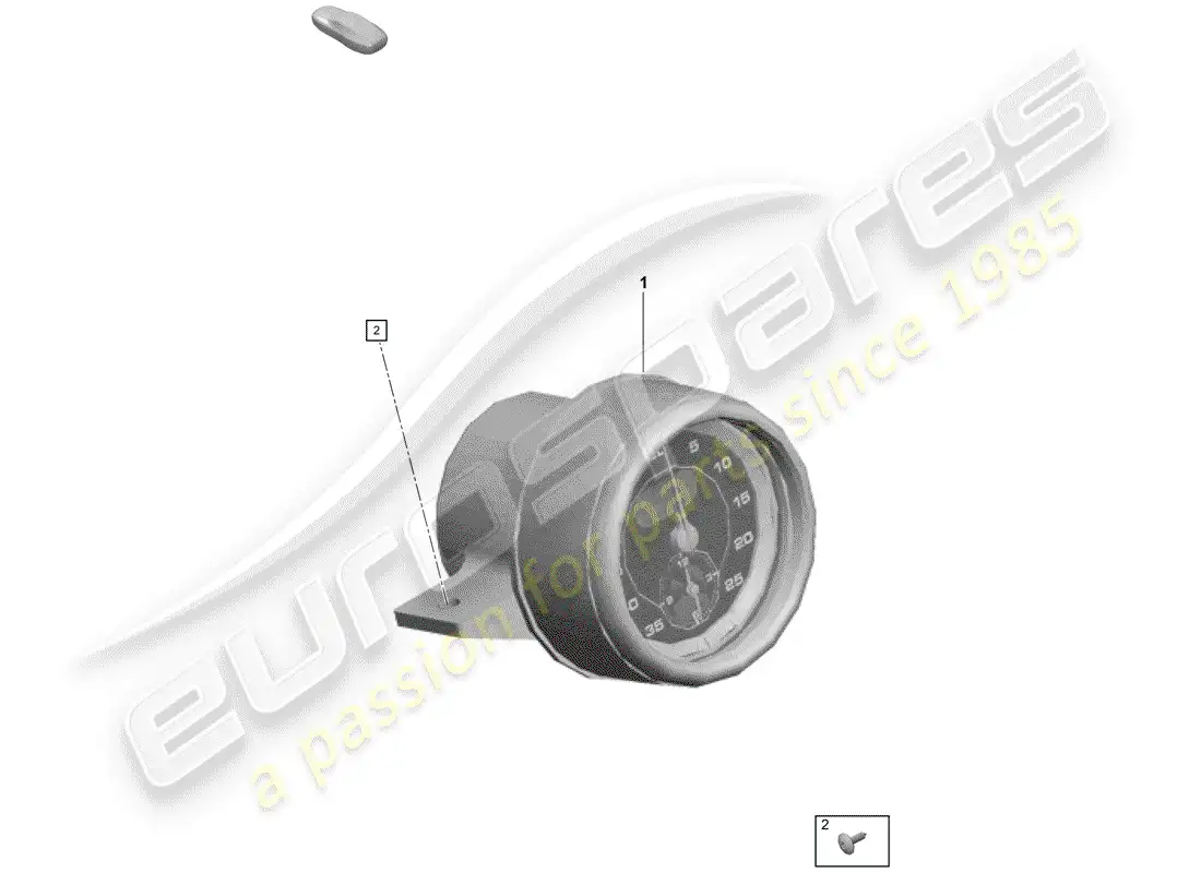 porsche 2019 (718 boxster spyder) cronógrafo diagrama de piezas