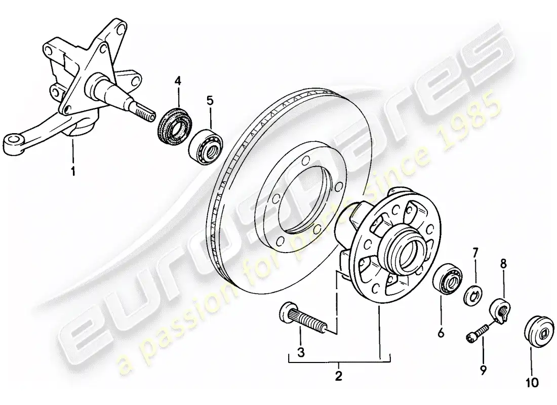 porsche 1978 (924) muñón de dirección - - lubricantes diagrama de piezas