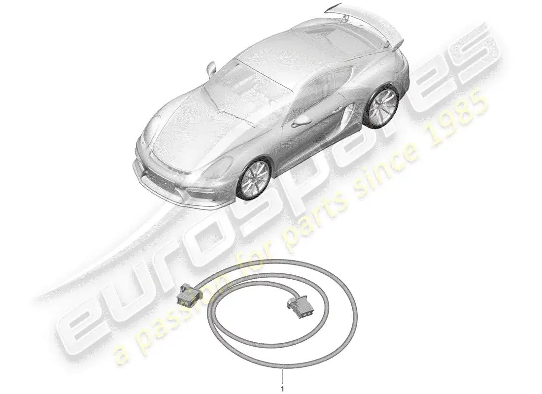 porsche 2016 (981 cayman gt4) cableando arneses diagrama de piezas