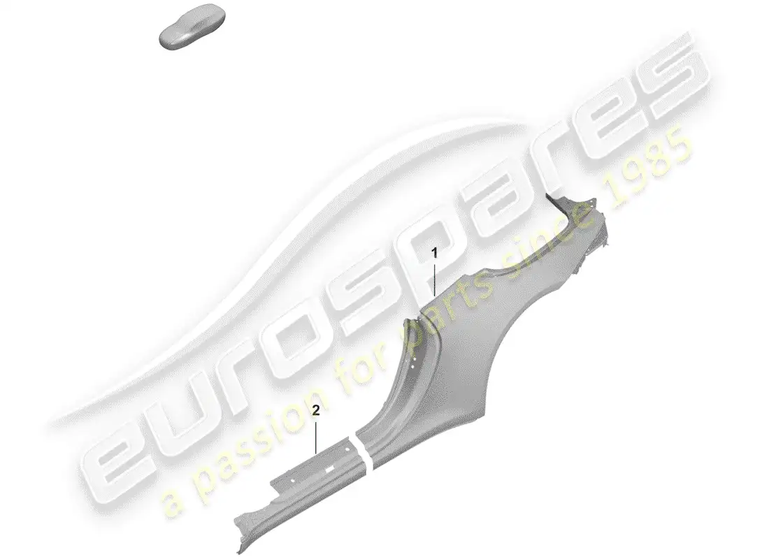 porsche 2019 (992-1) panel lateral diagrama de piezas