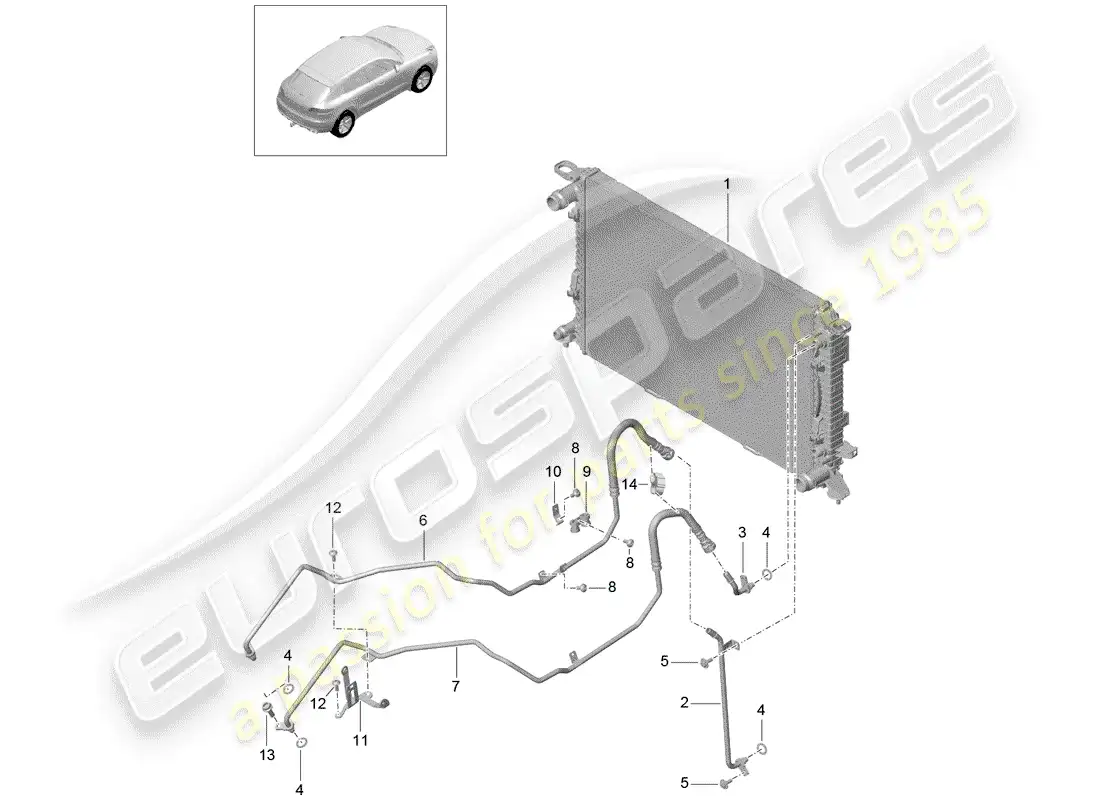 porsche 2018 (macan) - pdk - diagrama de piezas