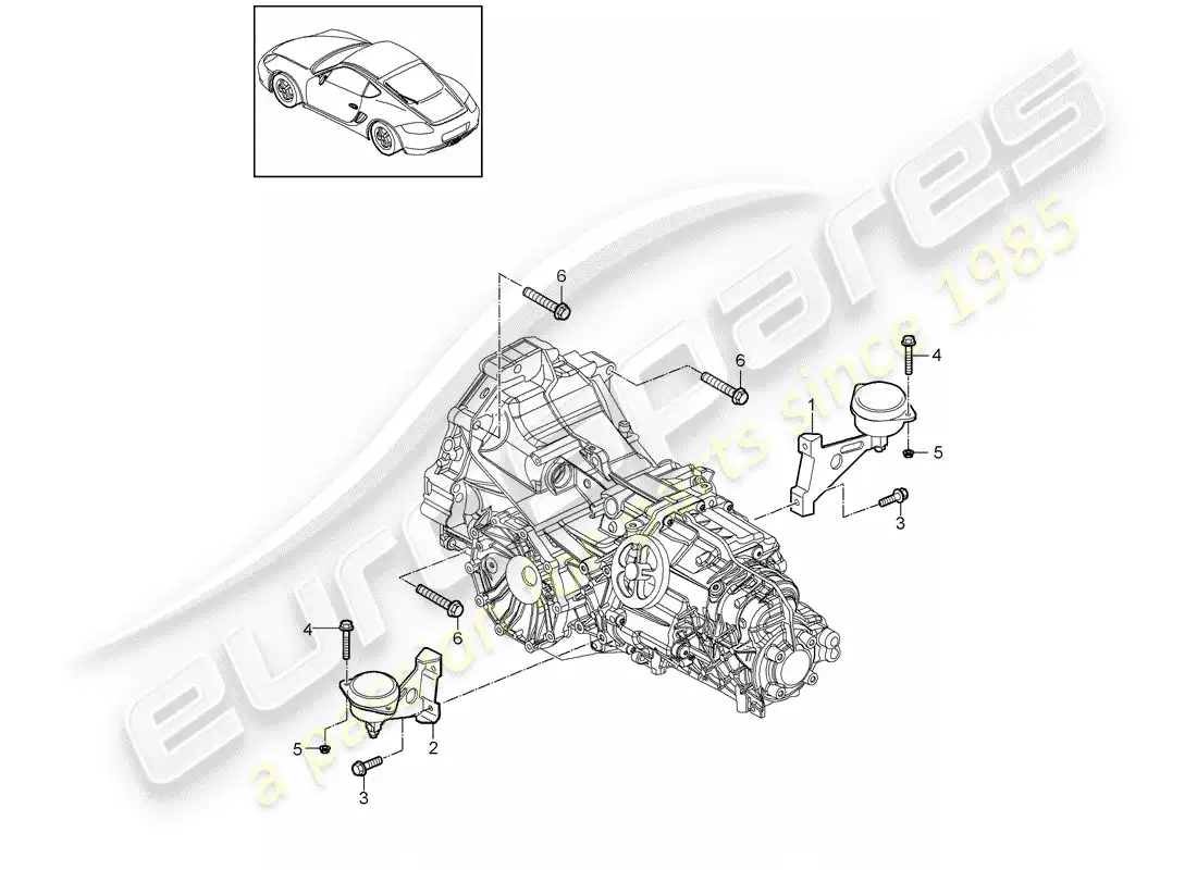 porsche 2012 (987 cayman) manual gearbox diagrama de piezas