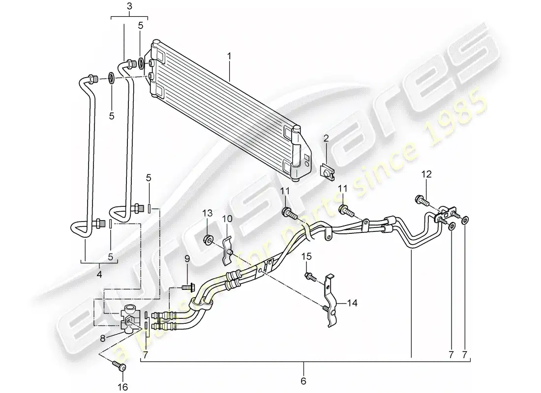 porsche 2006 (cayenne e1 9pa) tiptronic diagrama de piezas